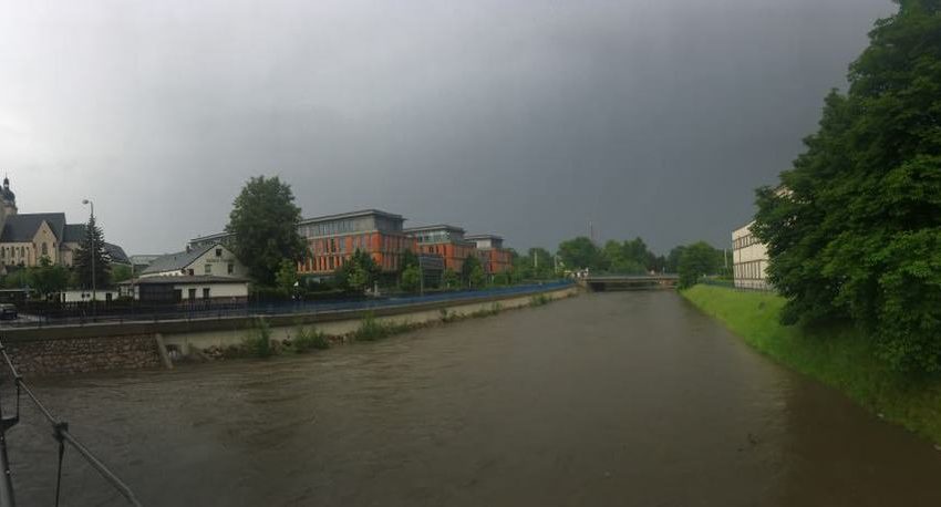 Hochwasser in Plauen. Foto: Spitzenstadt / Archiv