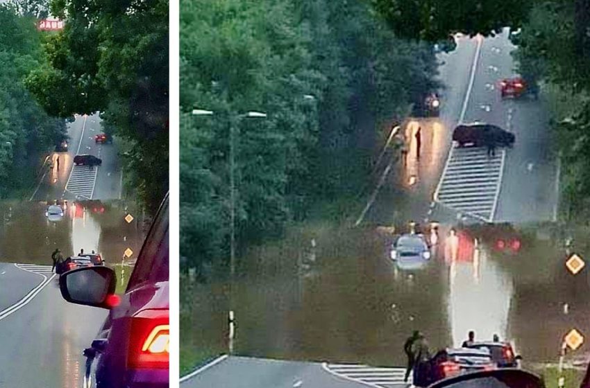 Hochwasser durch Starkregen in Plauen