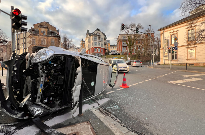 Schwerer Verkehrsunfall in Plauen