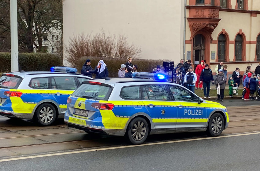 Einsatz anlässlich des 27. Großen Faschingsumzugs in Plauen. Foto: Polizei