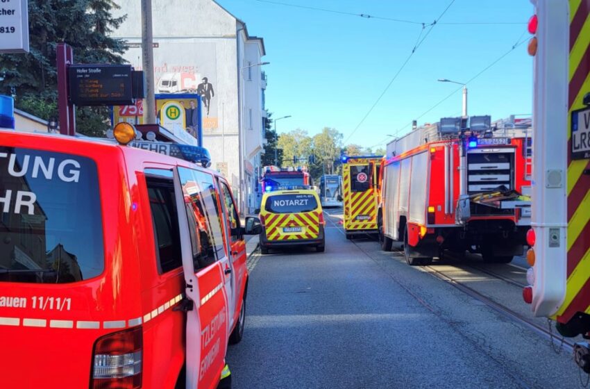 Fußgänger in Plauen von Lastwagen erfasst. Foto: FFW Plauen-Großfriesen