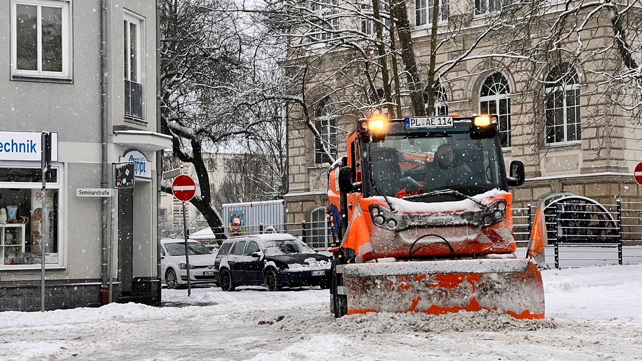 Eisregen und Neuschnee im Vogtland