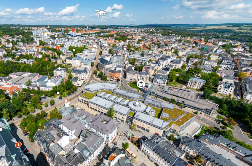 360-Grad-Rundgang durch Plauens Innenstadt