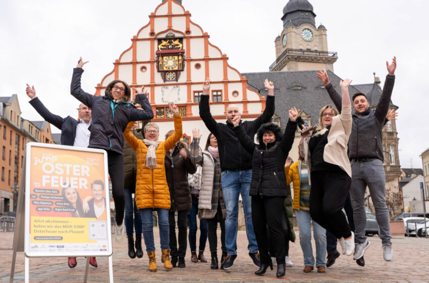 Die Freude über das MDR JUMP Osterfeuer 2024 bei der Stadt ist groß. Foto: Stadt Plauen