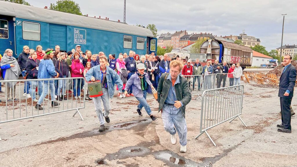 Eisenbahntheater über die Flucht in den Westen. Foto: S. Höfer