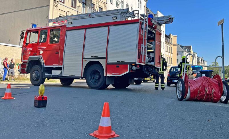 Kellerbrand in der Seumestraße in Plauen. Foto: S. Höfer