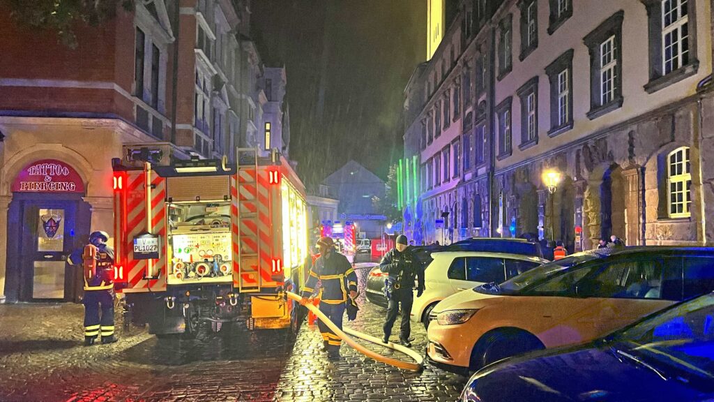 Brand beim Griechen in Plauen. Foto: Presseagentur Höfer