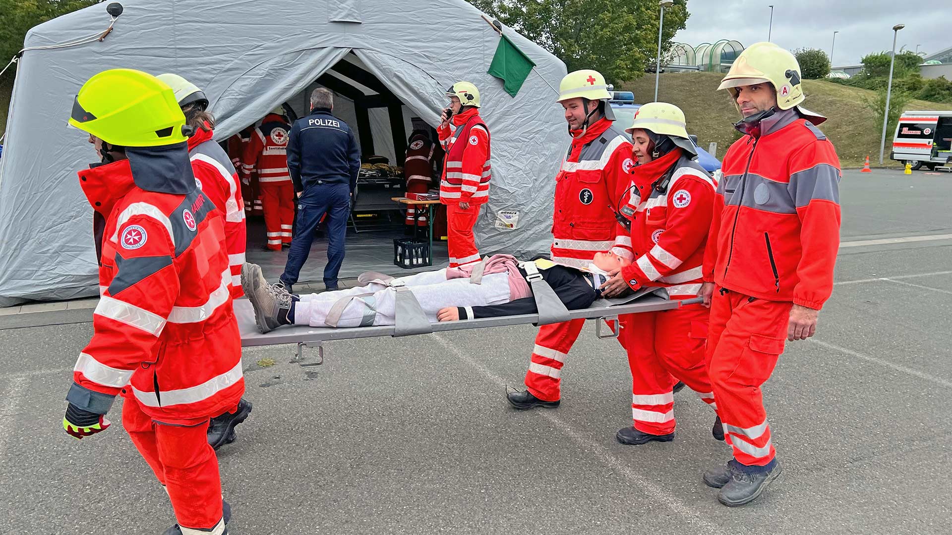 Busunglück bei Tobertitz: Katastrophenschutzübung fortgesetzt