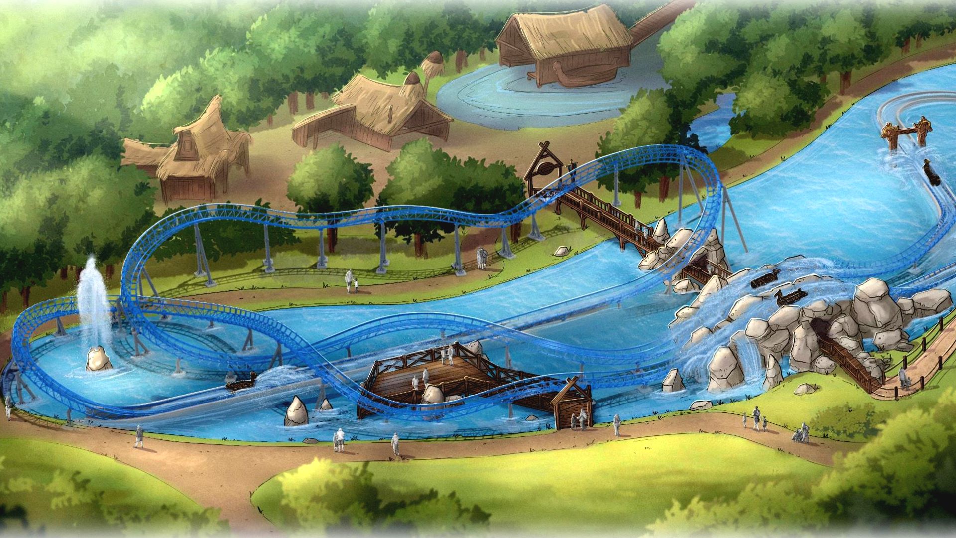 Freizeitpark Plohn baut weltneue Wasserachterbahn mit Abschuss