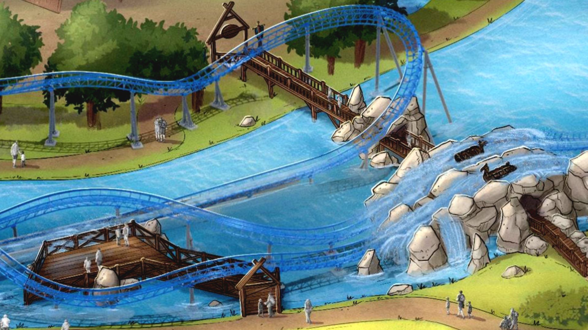 Wasserachterbahn in Plohn. Foto: Freizeitpark Plohn