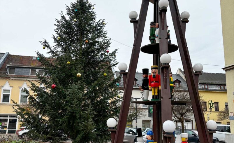 Pyramide in Mylau wieder in Ordnung gebracht. Foto: S. Keil, Stadtverwaltung Reichenbach