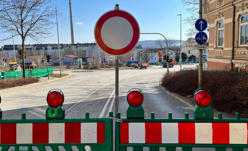 Baubeginn für Kreisverkehr an der S 297. Foto: S. Höfer